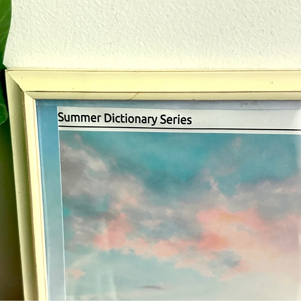 BEACH Summer Dictionary Series Ocean Canvas Art Print Framed Wall Art 10x13”